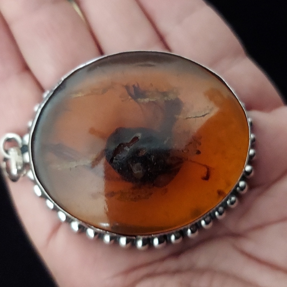 HUGE Amber Pendent